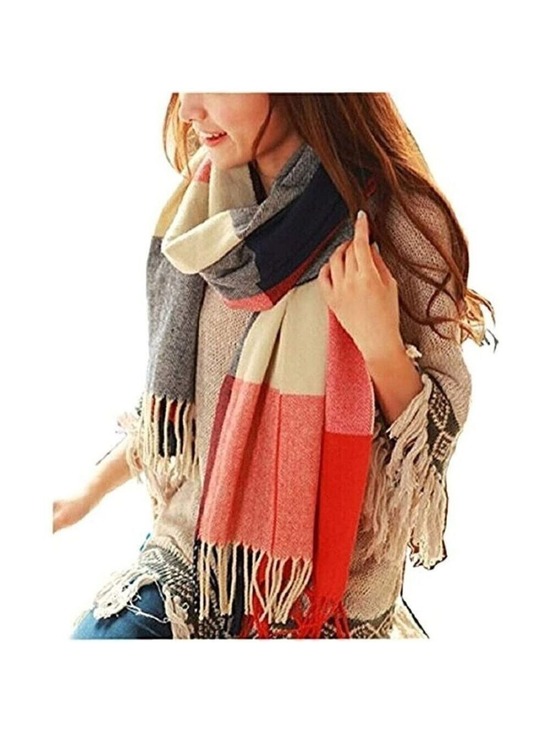 Spuly Accessories - LONG Plaid Blanket Chunky Oversized Winter/Fall Warm Scarf Wrap Shawl NWT
